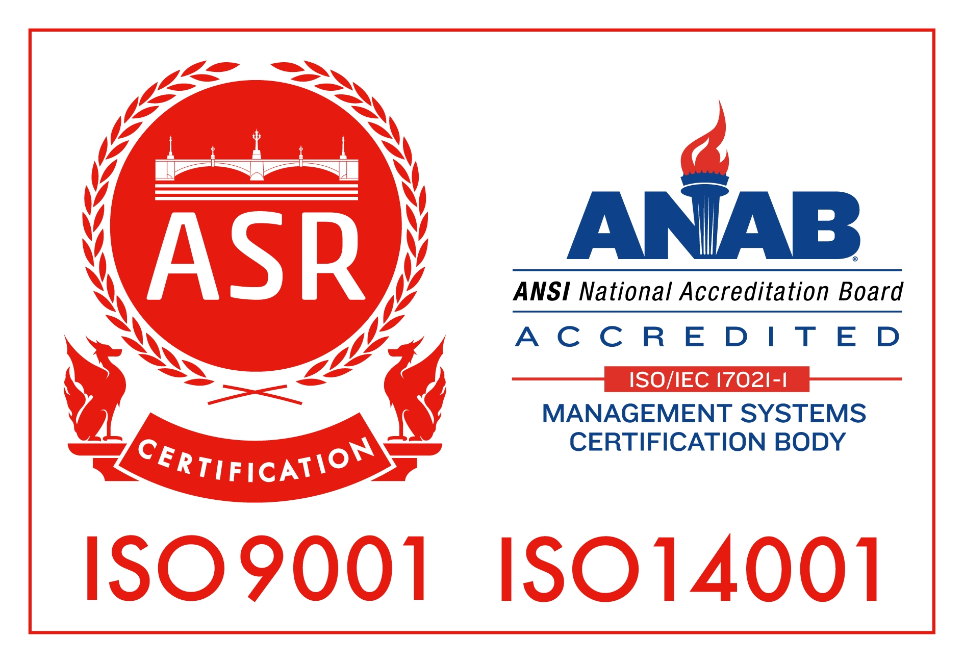 ISO9001 認証取得（品質マネジメントシステム）,ISO14001 認証取得（環境マネジメントシステム）
              